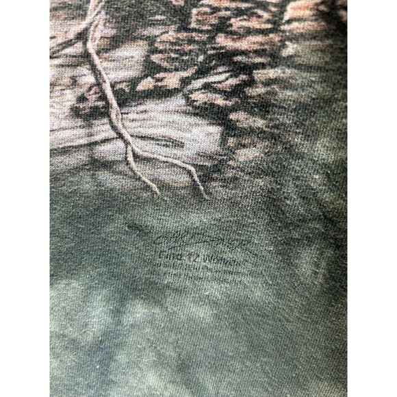 The Mountain Find 12 Wolves Shirt Green Tie Dye Boys Large - Picture 2 of 7